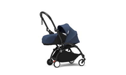 Poussette YOYO³ nouveau-né 0+ Bleu, chassis Noir