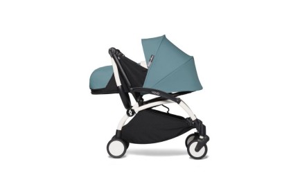 YOYO³ ® Stroller Newborn 0+ blue Aqua, White frame