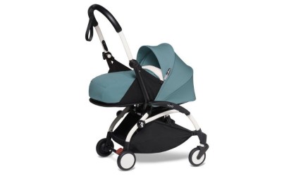 YOYO³ ® Stroller Newborn 0+ blue Aqua, White frame