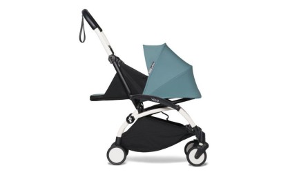 YOYO³ ® Stroller Newborn 0+ blue Aqua, White frame