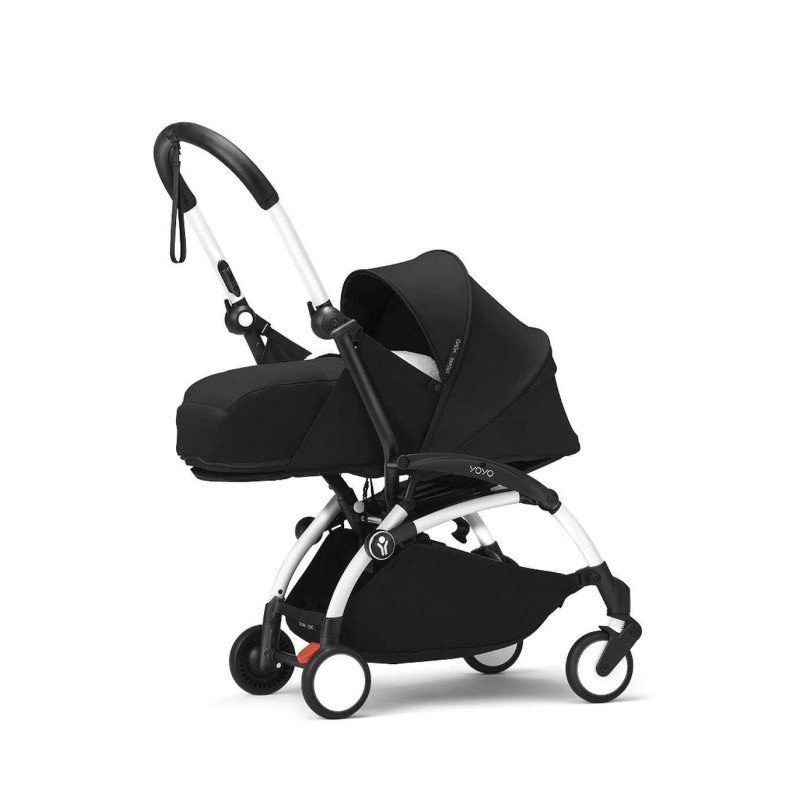 YOYO³ ® Stroller Newborn 0+ Black , white frame YOYO³ ® Stroller Newborn 0+ Black , white frame