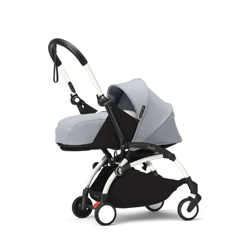 YOYO³ Stroller Newborn 0+ Stone grey, white frame YOYO³ Stroller Newborn 0+ Stone grey, white frame