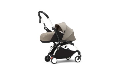 YOYO³ Stroller Newborn  0+ Taupe, white frame