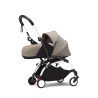 YOYO³ Stroller Newborn  0+ Taupe, white frame