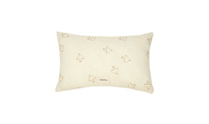 Coussin rectangulaire wabi-sabi - oiseaux bruns hoshi Nobodinoz
