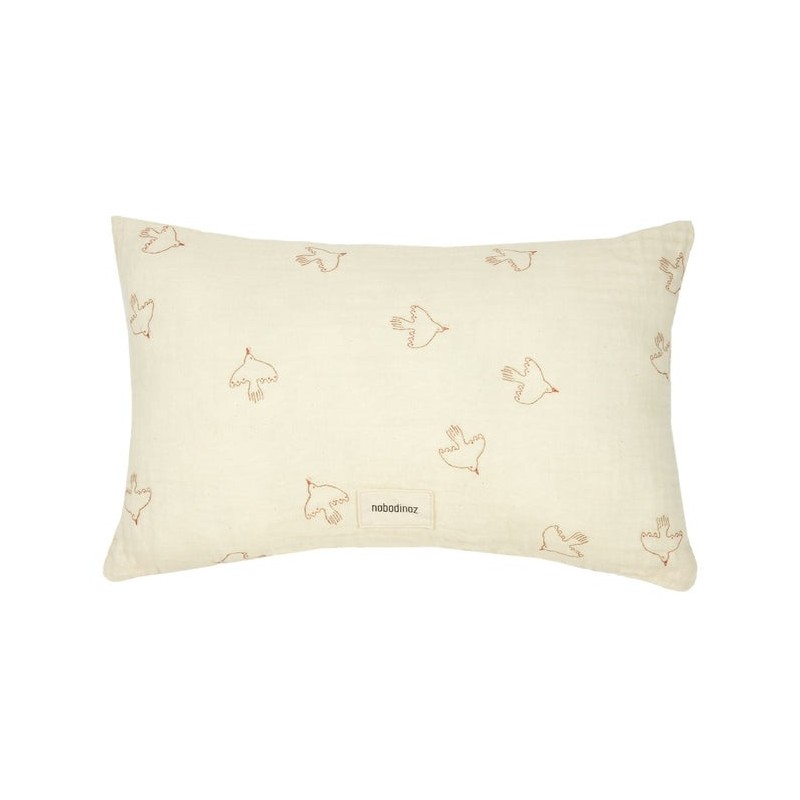Rectangular Cushion Wabi-Sabi - brown hoshi birds Nobodinoz Rectangular Cushion Wabi-Sabi - brown hoshi birds Nobodinoz