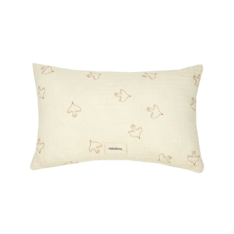 Coussin rectangulaire wabi-sabi - oiseaux bruns hoshi Nobodinoz Coussin rectangulaire wabi-sabi - oiseaux bruns hoshi Nobodinoz