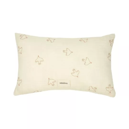 Rectangular Cushion Wabi-Sabi - brown hoshi birds Nobodinoz