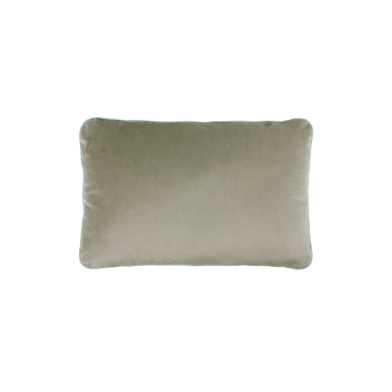 Coussin Eco Velvet 2 faces - Vert olive NOBODINOZ Coussin Eco Velvet 2 faces - Vert olive NOBODINOZ