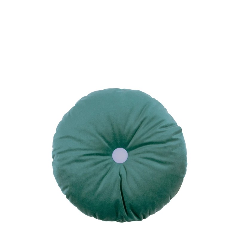 Eco Velvet round cushion - Jungle green NOBODINOZ