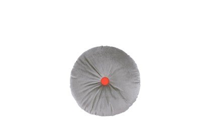 Eco Velvet round cushion - Slate grey NOBODINOZ