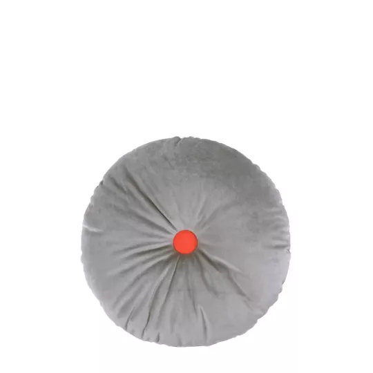 Eco Velvet round cushion - Slate grey NOBODINOZ