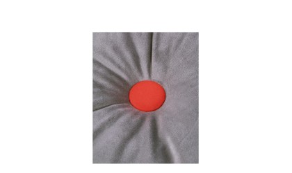 Coussin rond Eco Velvet -Gris ardoise NOBODINOZ