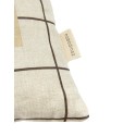 Vibes Linen cushion  - black grid home