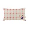 Lino Embroids rectangular cushion - Pink Tulips NOBODINOZ