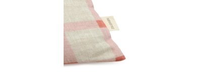 Lino Embroids rectangular cushion - Pink Tulips NOBODINOZ