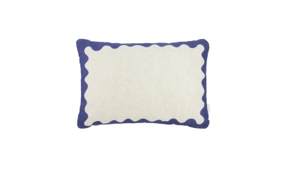 Coussin Vibes Lin - Bleu NOBODINOZ
