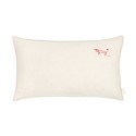 Lino Embroids cushion - Greige NOBODINOZ
