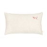 Coussin rectangulaire Lino Embroids - Greige NOBODINOZ