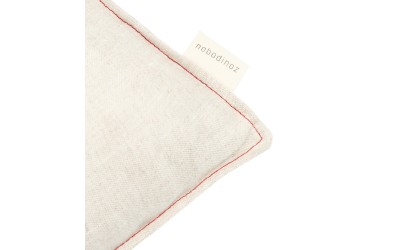 Coussin rectangulaire Lino Embroids - Greige NOBODINOZ