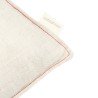 Lino Embroids cushion - Greige NOBODINOZ