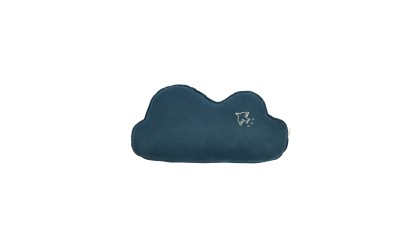 French linen Nuage cushion BLUE - Nobodinoz