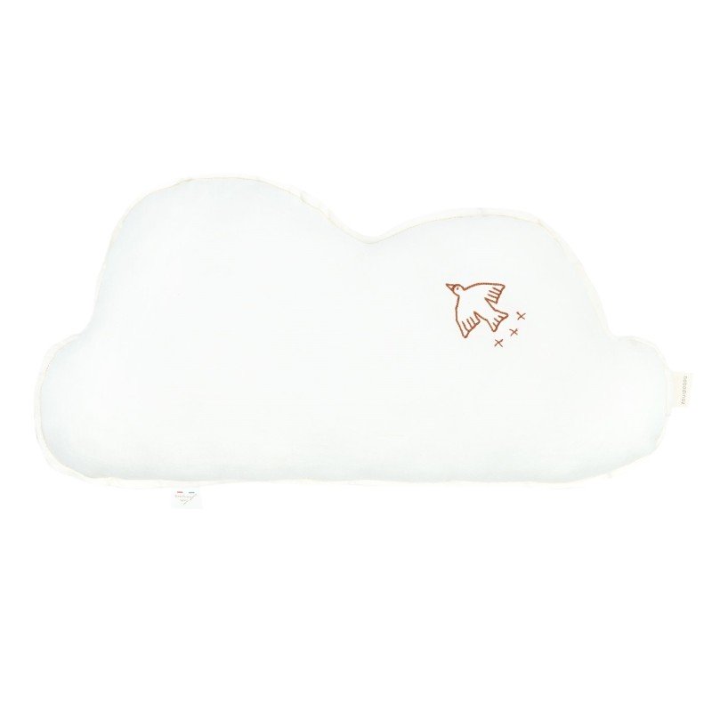 Coussin Nuage lin français BLANC - Nobodinoz Coussin Nuage lin français BLANC - Nobodinoz