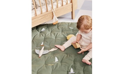 Play mat Organic cotton , Sailboats - Dear April