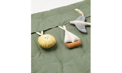 Play mat Organic cotton , Sailboats - Dear April