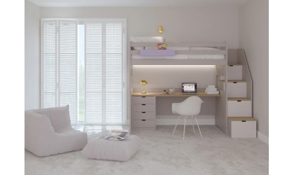 Lit mezzanine pour enfants entièrement personnalisable – Modulaire