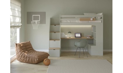 Lit mezzanine pour enfants entièrement personnalisable – Modulaire