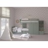 Children's train bed with storage, wardrobe, drawers, or extra bed.
