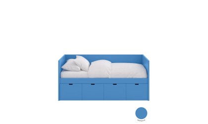 Modular children's BOX bed with 4 drawers – Customizable