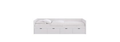 Modular children's BOX bed with 4 drawers – Customizable