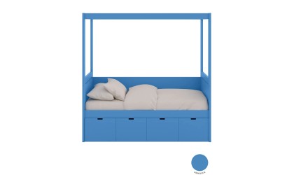 Modular children's BOX bed with 4 drawers – Customizable