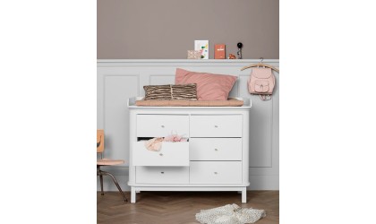 Wood Nursery Dresser and changing tabe - Oliver Furniture