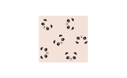 Frise adhésive – Panda – Rose