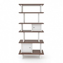Mini-bibliothèque verticale – Noyer
