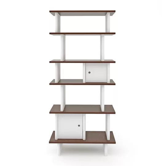 Mini-bibliothèque verticale – Noyer