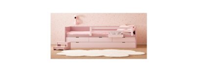 Lit enfant « Block » avec casiers Bahia – 20 coloris