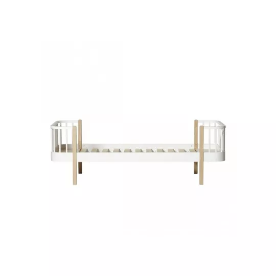 Lit junior – Wood Collection – Blanc/chêne (Large)
