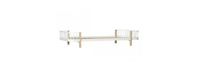 Lit junior – Wood Collection – Blanc/chêne (Large)