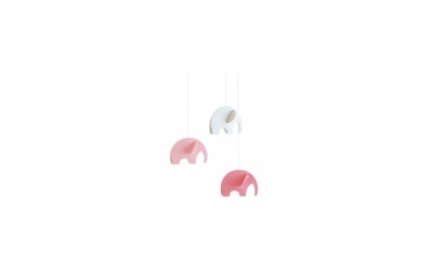 Mobile suspendu – Éléphant Rose