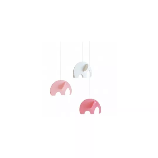 Mobile suspendu – Éléphant Rose