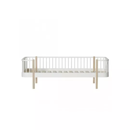 Lit banquette – Wood Collection – Blanc/chêne