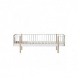 Lit banquette – Wood Collection – Blanc/chêne