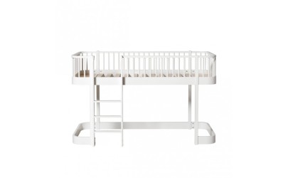 Lit mezzanine bas – Wood Collection – Blanc