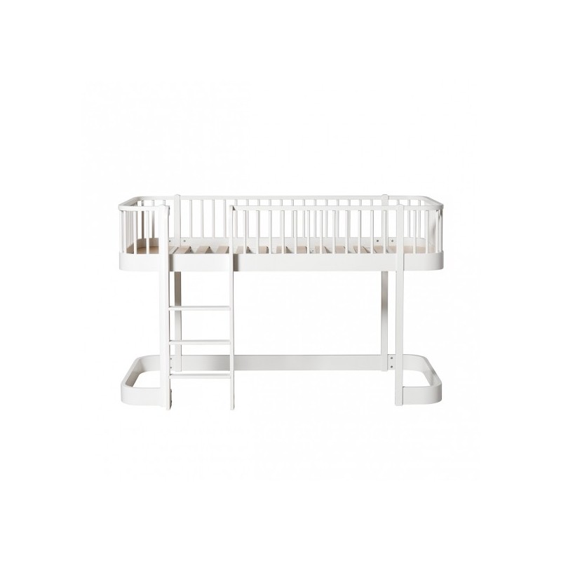 Lit mezzanine bas – Wood Collection – Blanc
