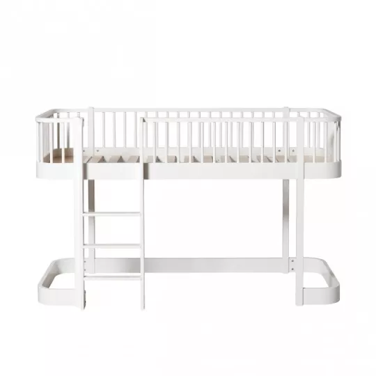 Lit mezzanine bas – Wood Collection – Blanc