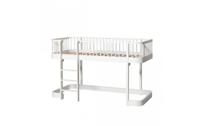 Lit mezzanine bas – Wood Collection – Blanc